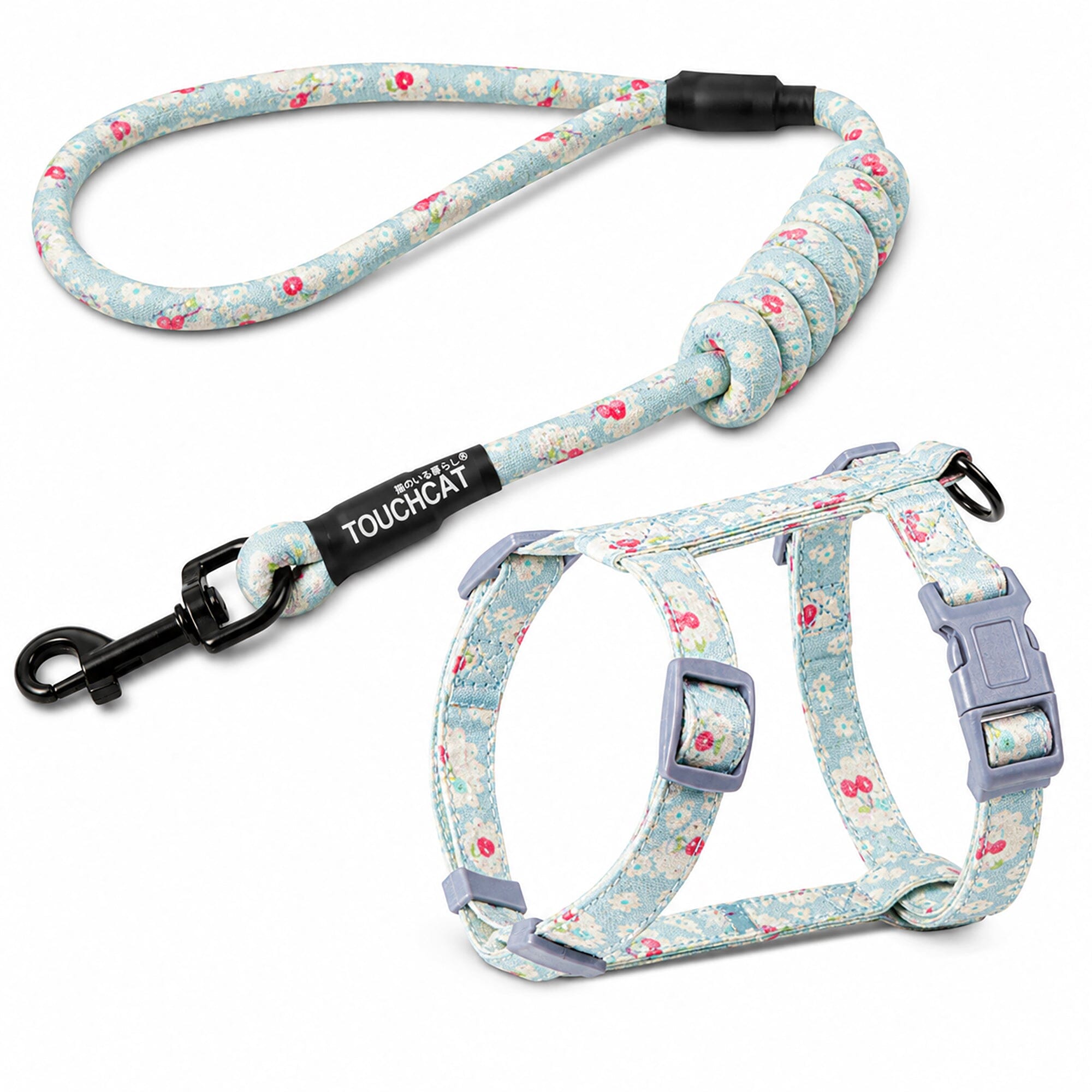 Touchcat 'Radi-Claw' Durable Cable Cat Harness and Leash Combo by Pet Life