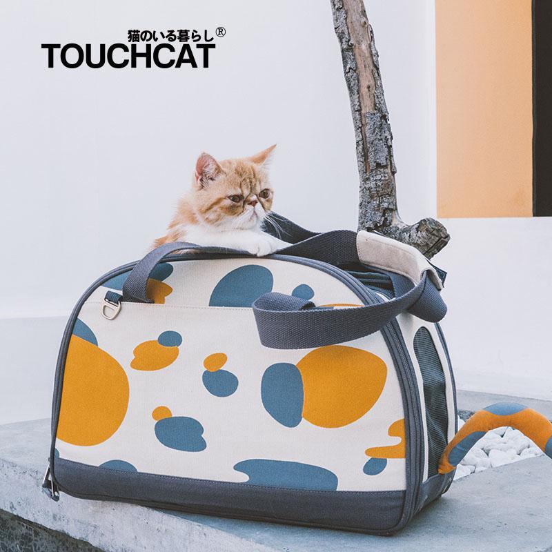 Touchcat 'Tote-Tails' Designer Airline Approved Collapsible Cat Carrier by Pet Life