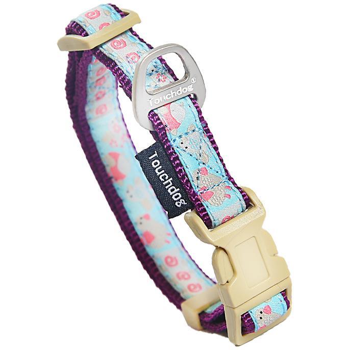 Touchdog 'Avery Patterned' Tough Stitched Embroidered Collar and Leash by Pet Life