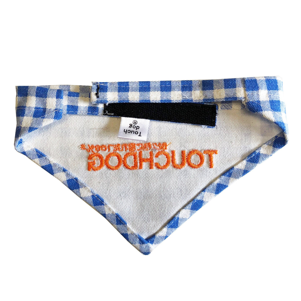 Touchdog Plaid Patterned Hook-and-Loop Fashion Dog Bandana by Pet Life