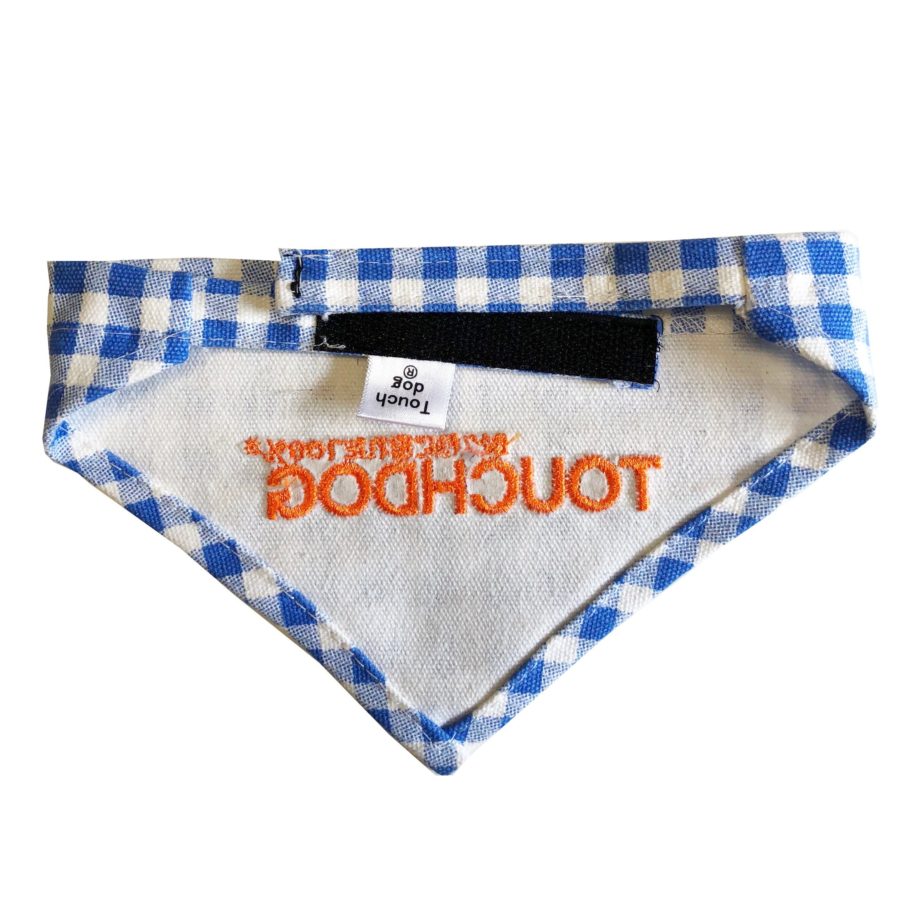 Touchdog Plaid Patterned Hook-and-Loop Fashion Dog Bandana by Pet Life