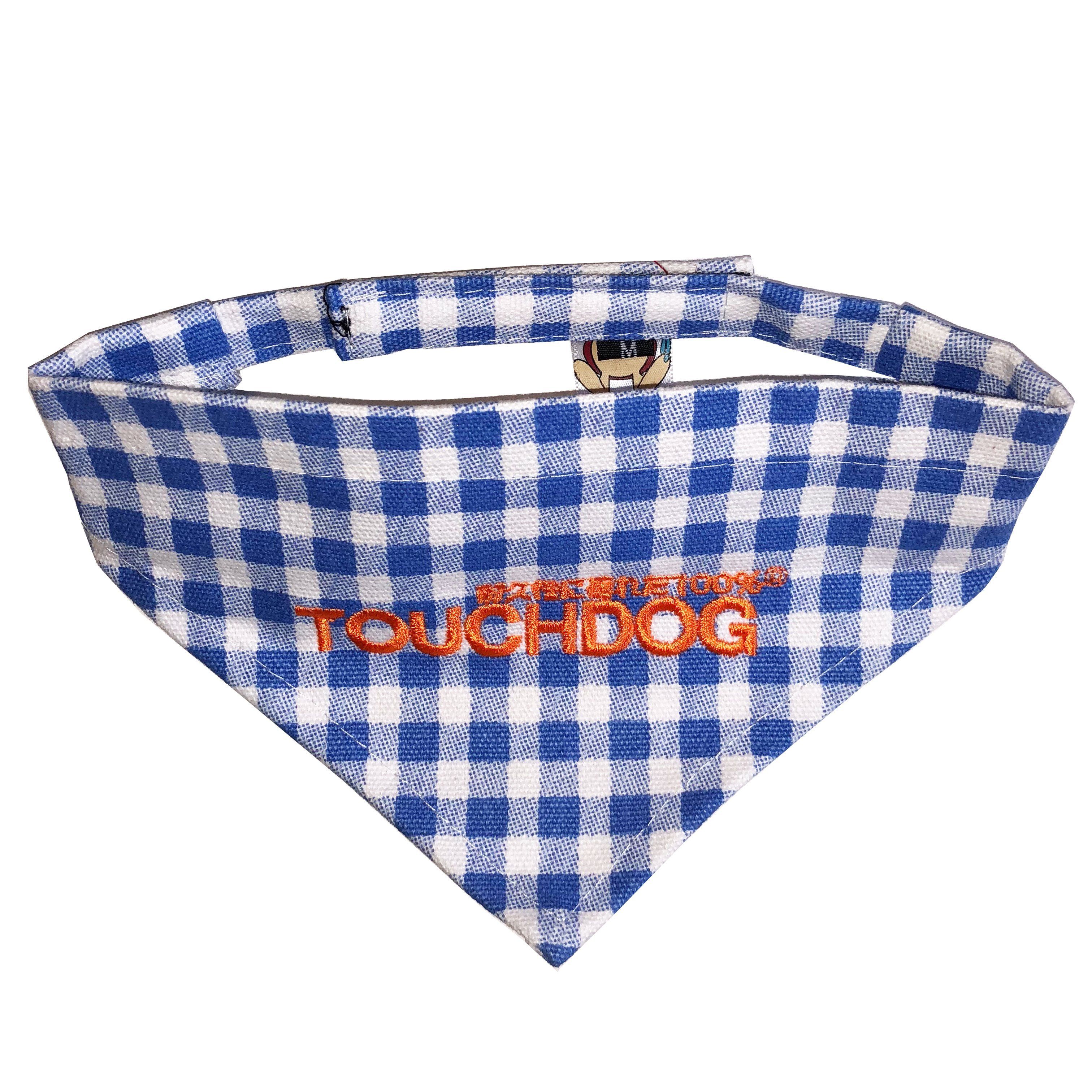 Touchdog Plaid Patterned Hook-and-Loop Fashion Dog Bandana by Pet Life