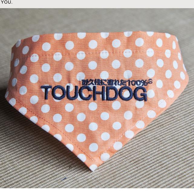Touchdog Polka-dot Patterned Hook-and-Loop Fashion Dog Bandana by Pet Life