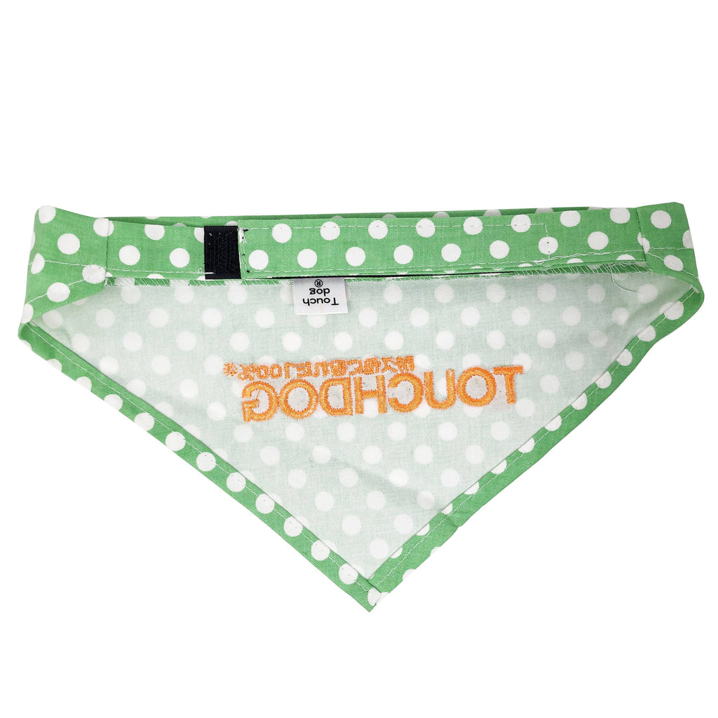 Touchdog Polka-dot Patterned Hook-and-Loop Fashion Dog Bandana by Pet Life