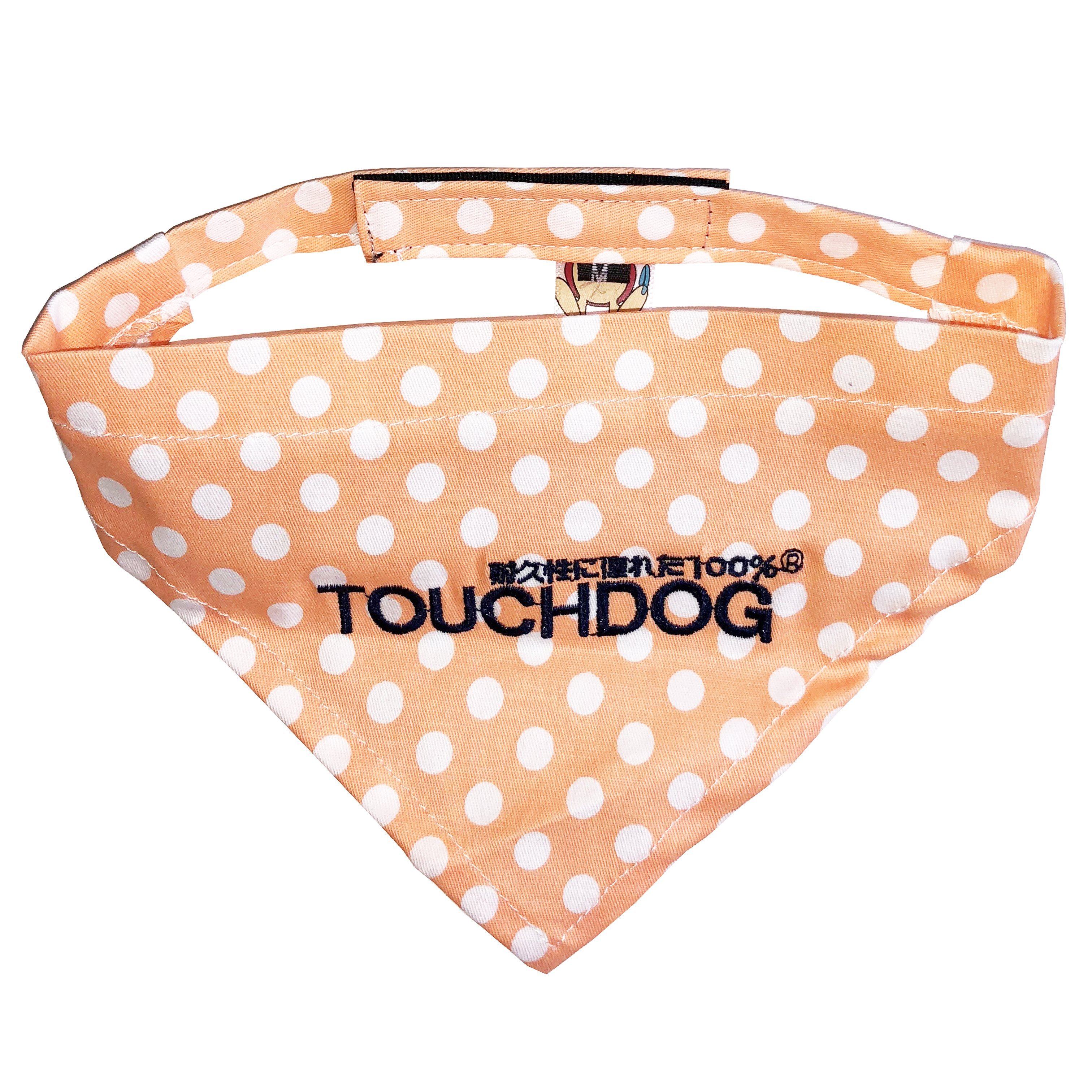 Touchdog Polka-dot Patterned Hook-and-Loop Fashion Dog Bandana by Pet Life