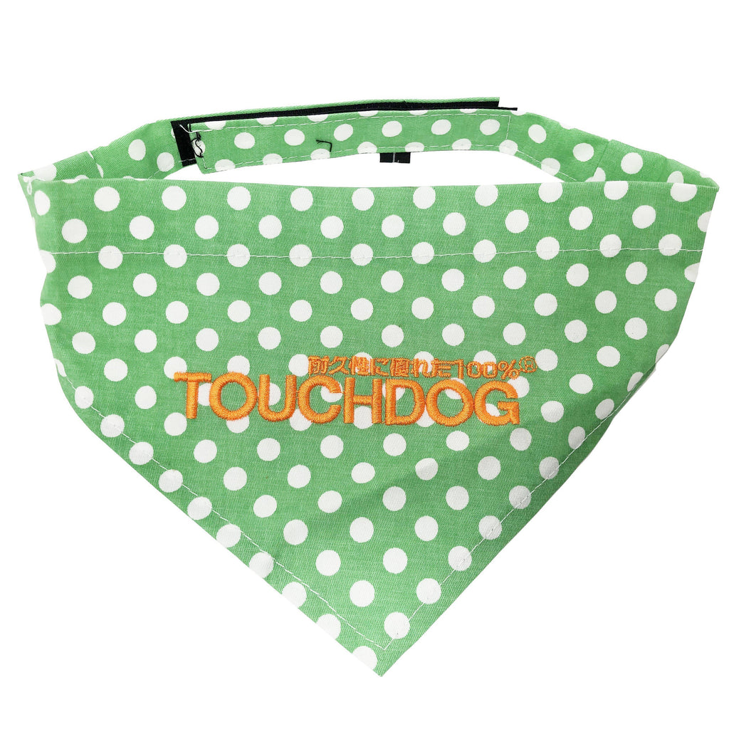 Touchdog Polka-dot Patterned Hook-and-Loop Fashion Dog Bandana by Pet Life