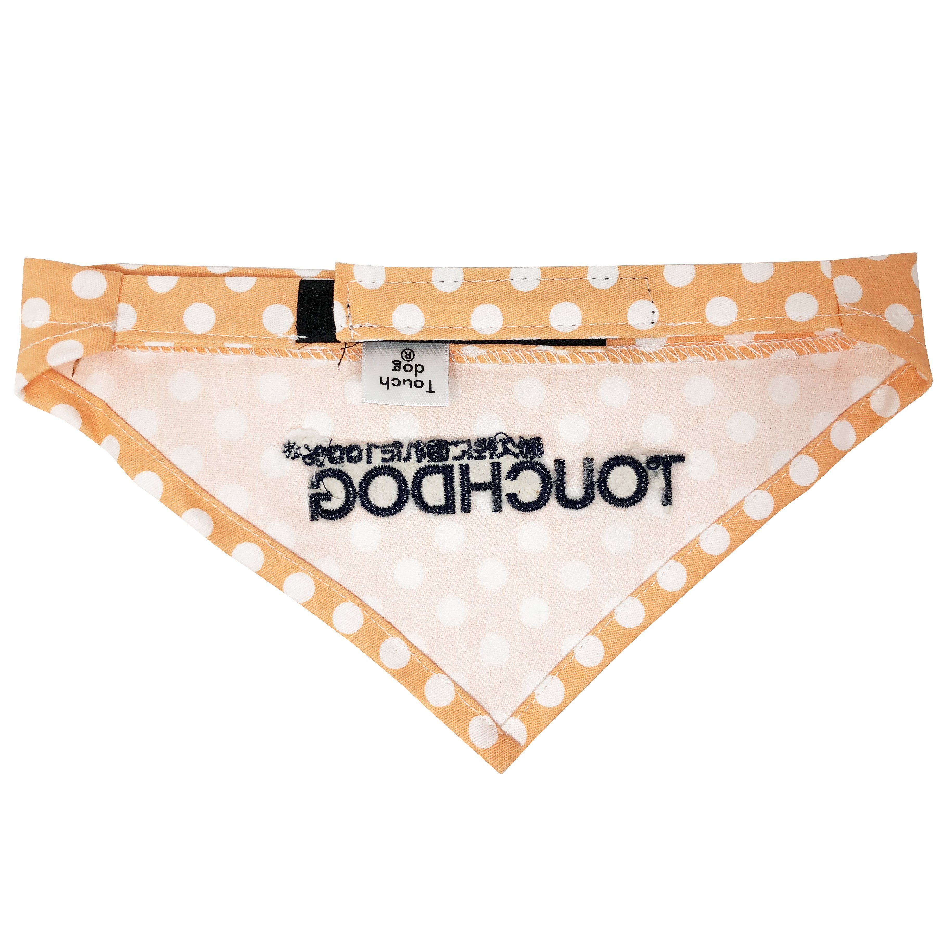 Touchdog Polka-dot Patterned Hook-and-Loop Fashion Dog Bandana by Pet Life