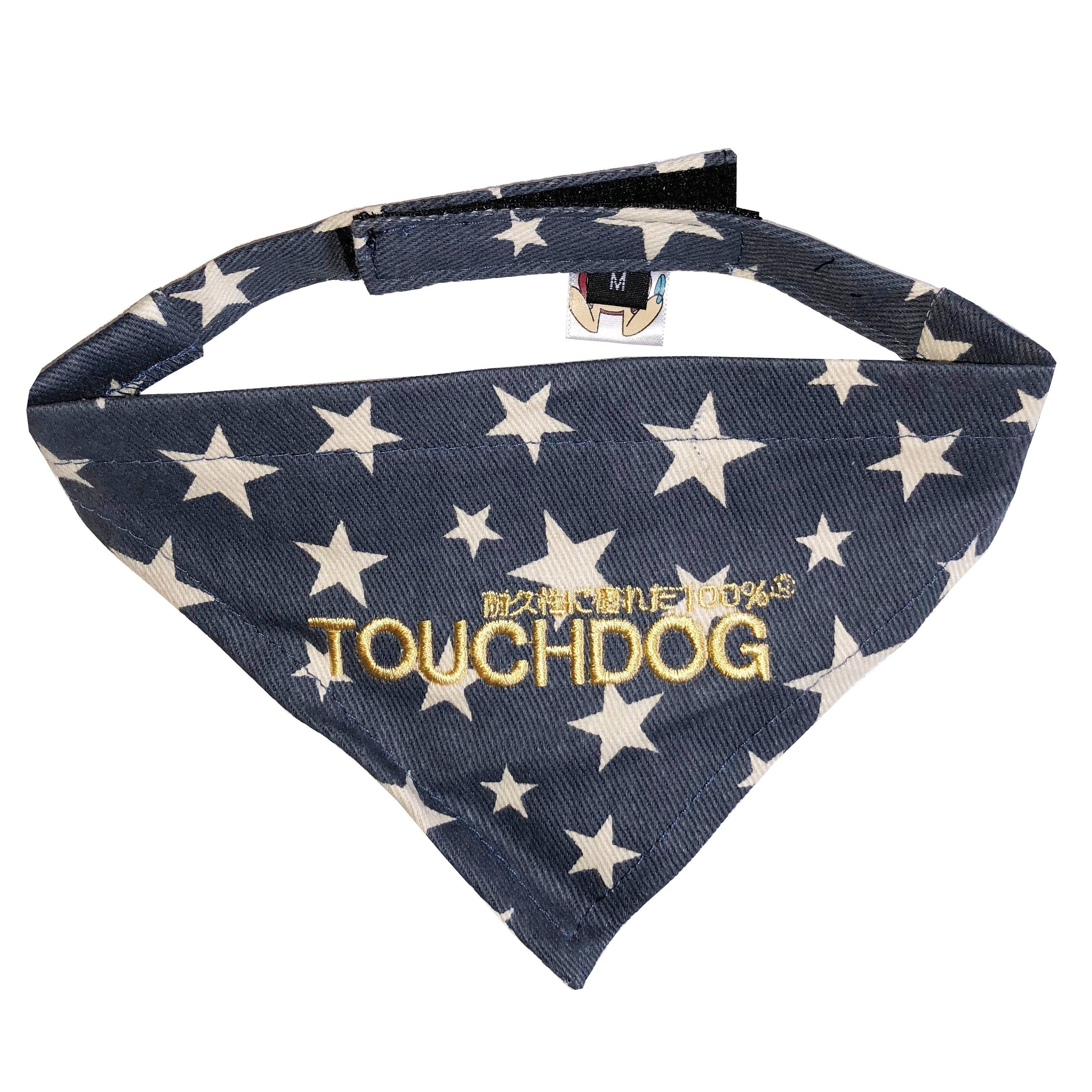 Touchdog Star Patterned Hook-and-Loop Fashion Dog Bandana by Pet Life