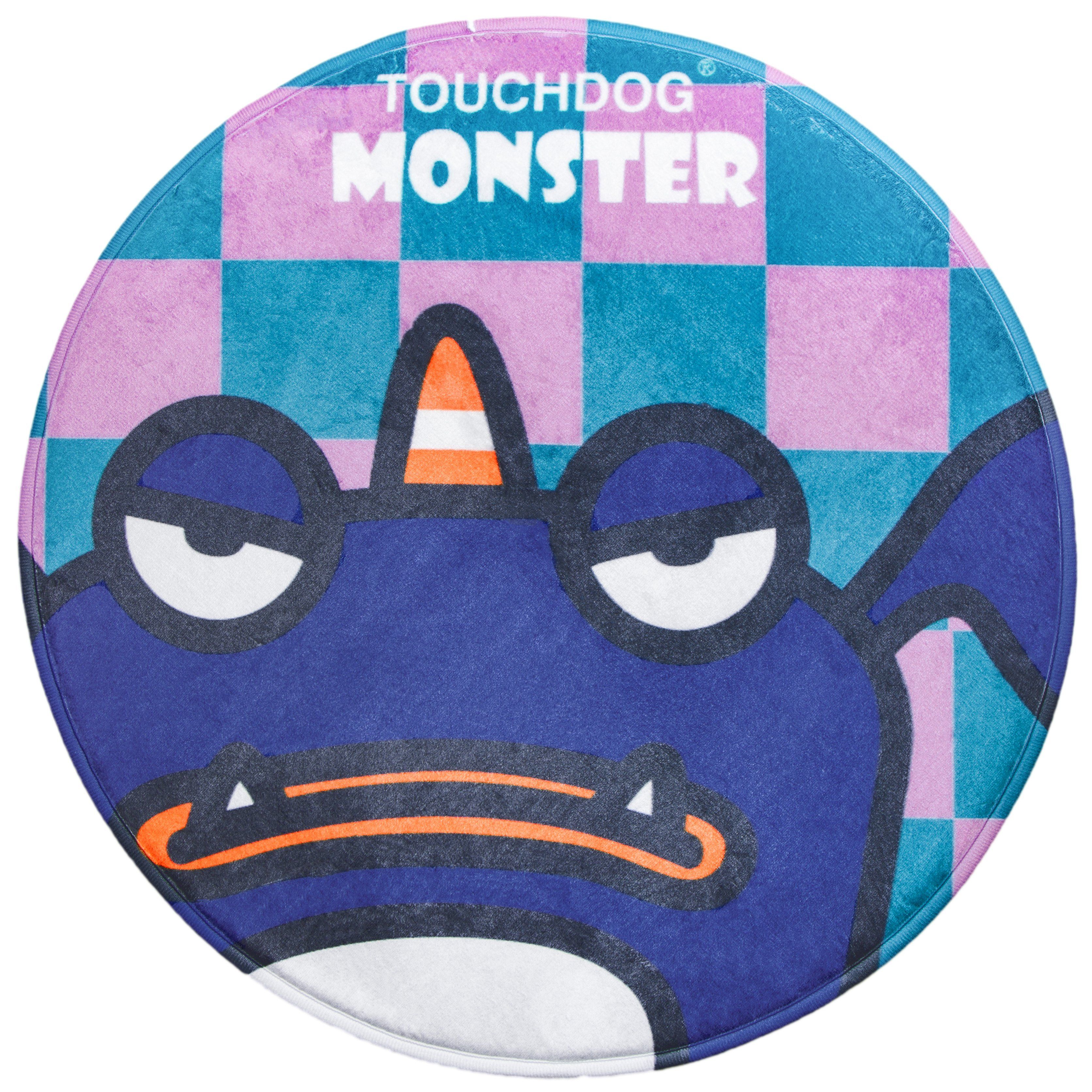 Touchdog Cartoon Crabby Tooth Monster Rounded Cat and Dog Mat by Pet Life