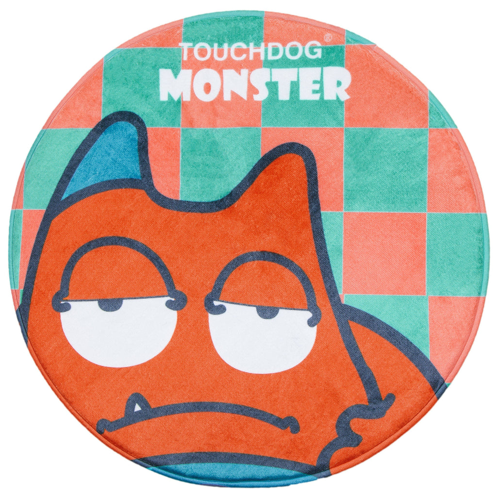 Touchdog Cartoon Sleepy Monster Rounded Cat and Dog Mat by Pet Life