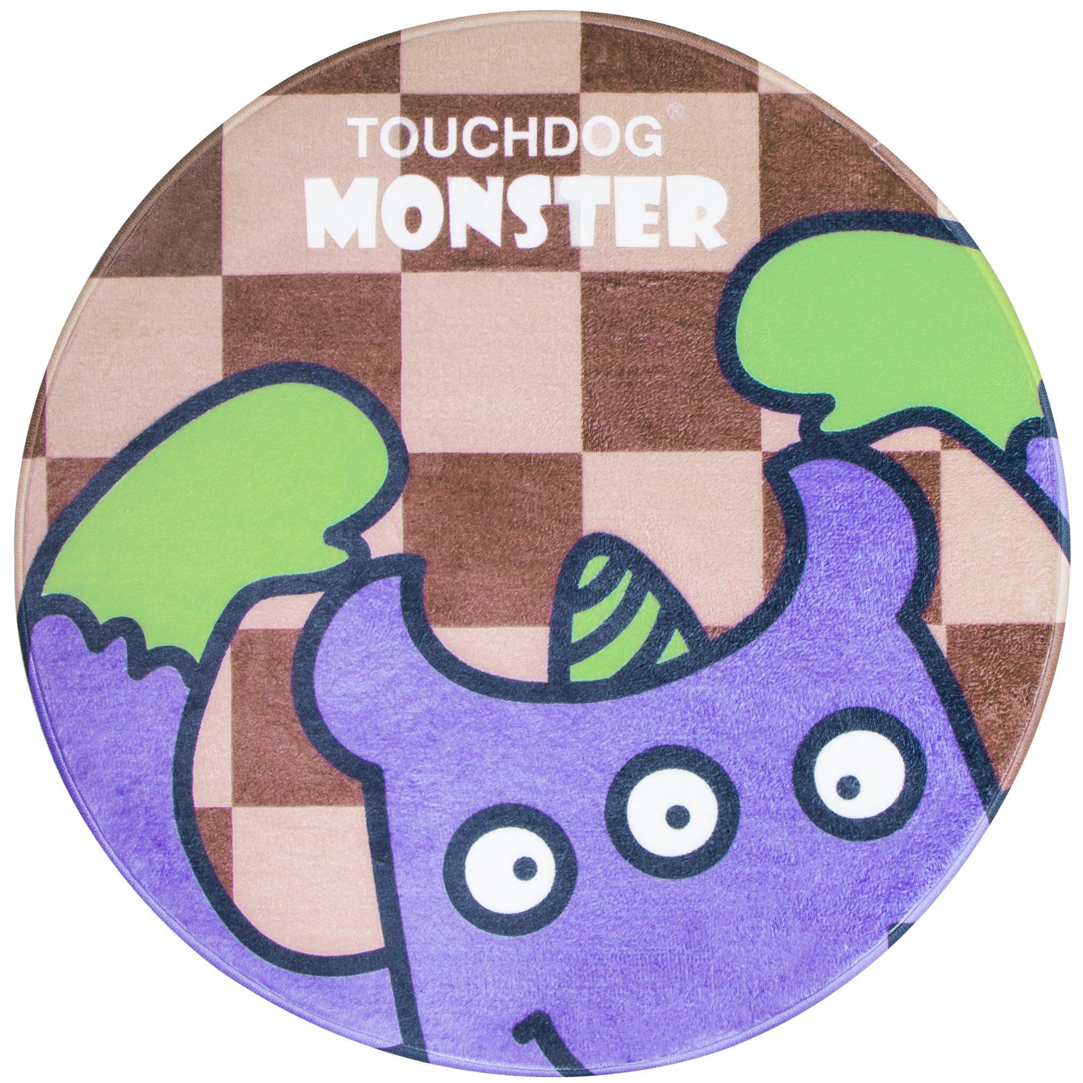 Touchdog Cartoon Three-eyed Monster Rounded Cat and Dog Mat by Pet Life
