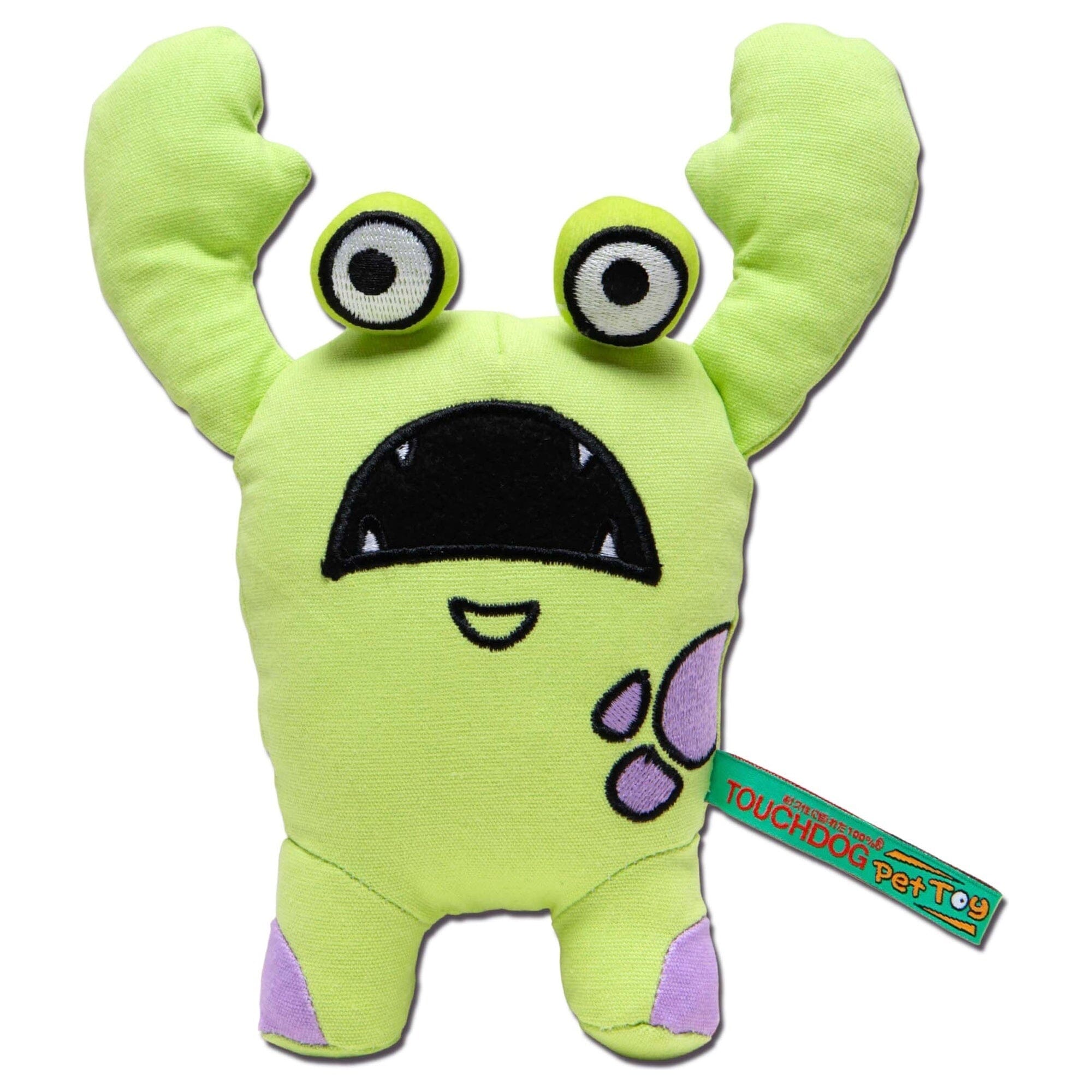 Touchdog Cartoon Up-for-Crabs Monster Plush Dog Toy by Pet Life