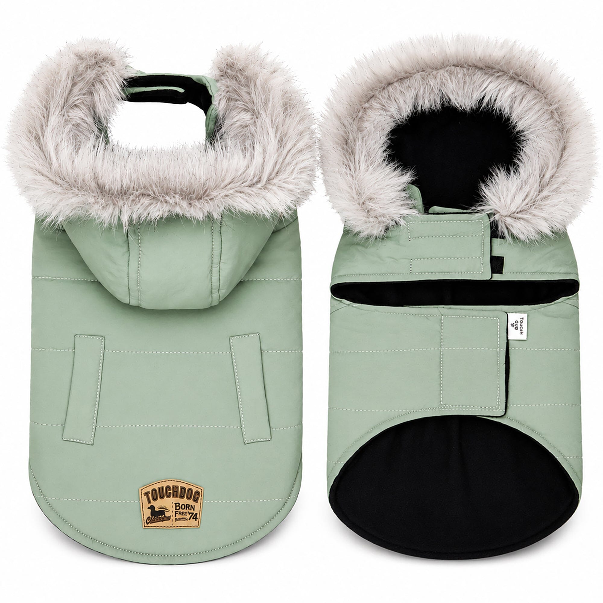 Touchdog 'Eskimo-Swag' Duck-Down Insulated Winter Dog Coat Parka by Pet Life