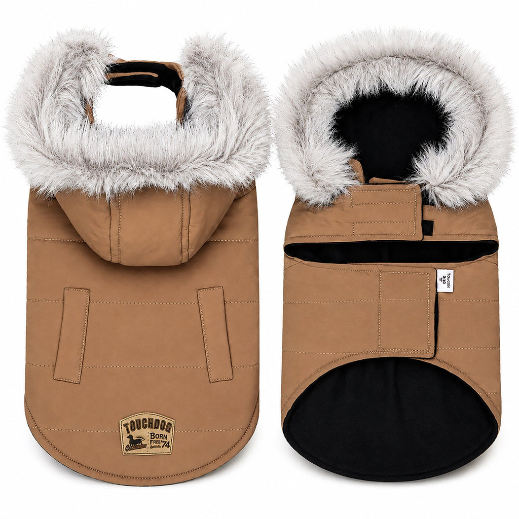 Touchdog 'Eskimo-Swag' Duck-Down Insulated Winter Dog Coat Parka by Pet Life