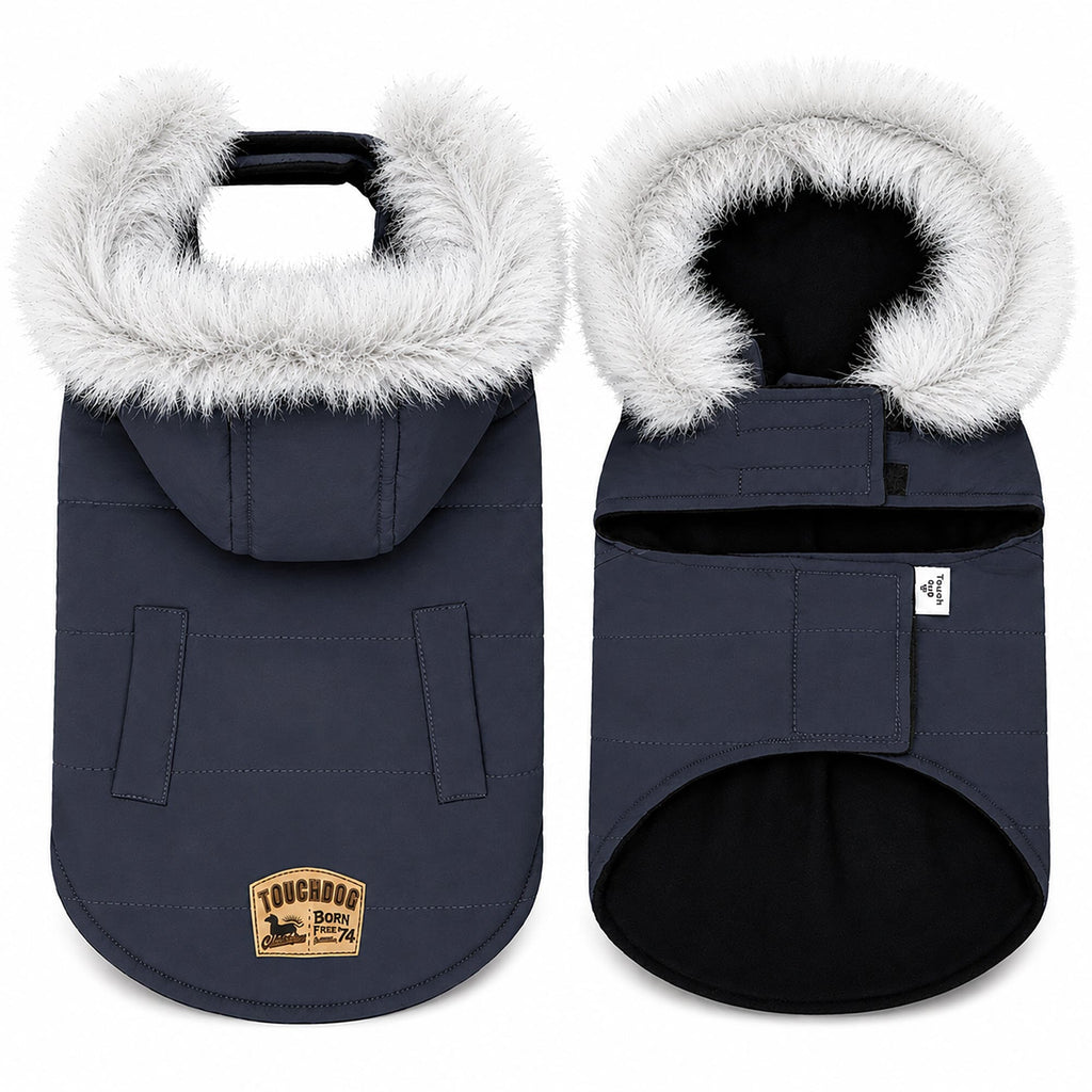 Touchdog 'Eskimo-Swag' Duck-Down Insulated Winter Dog Coat Parka by Pet Life