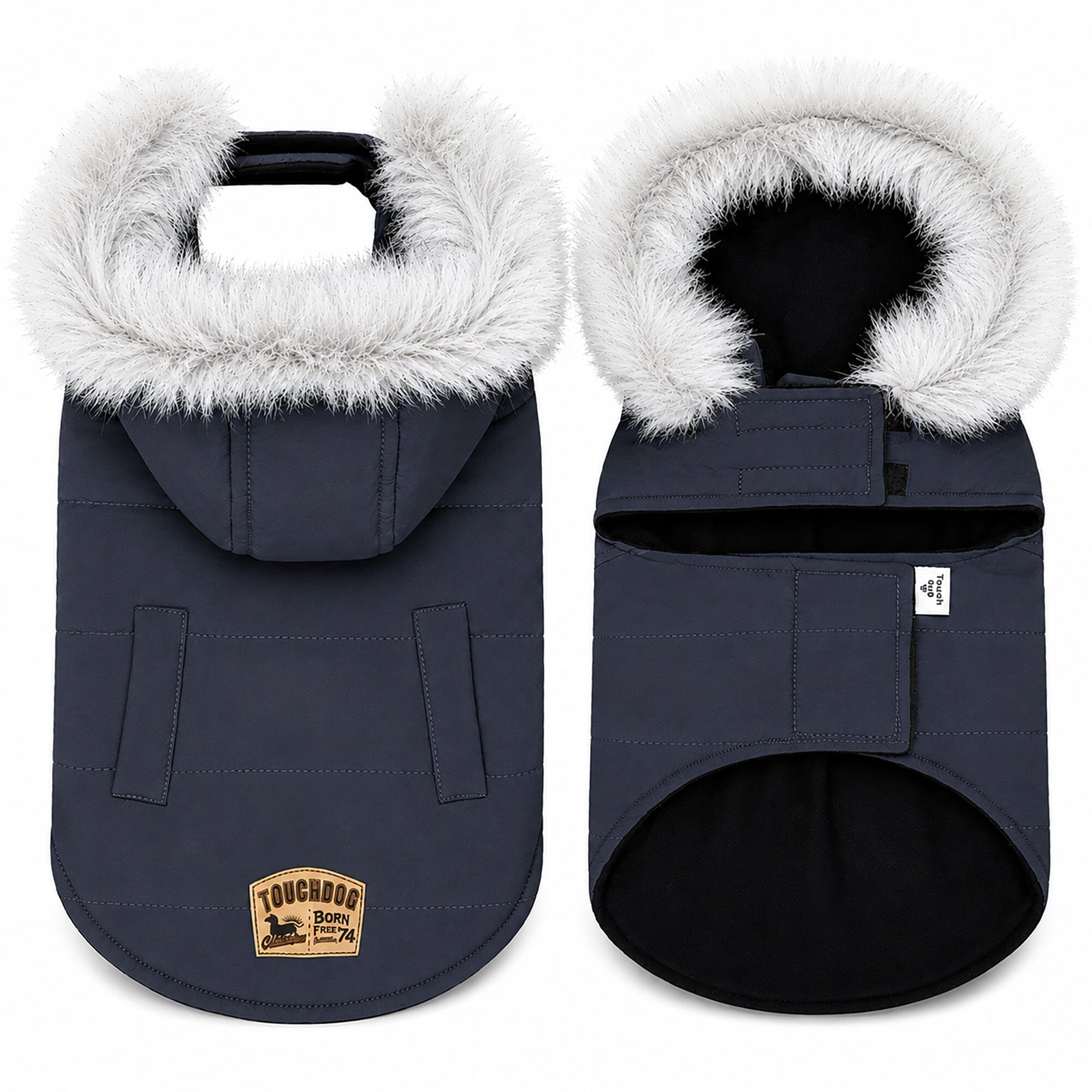 Touchdog 'Eskimo-Swag' Duck-Down Insulated Winter Dog Coat Parka by Pet Life