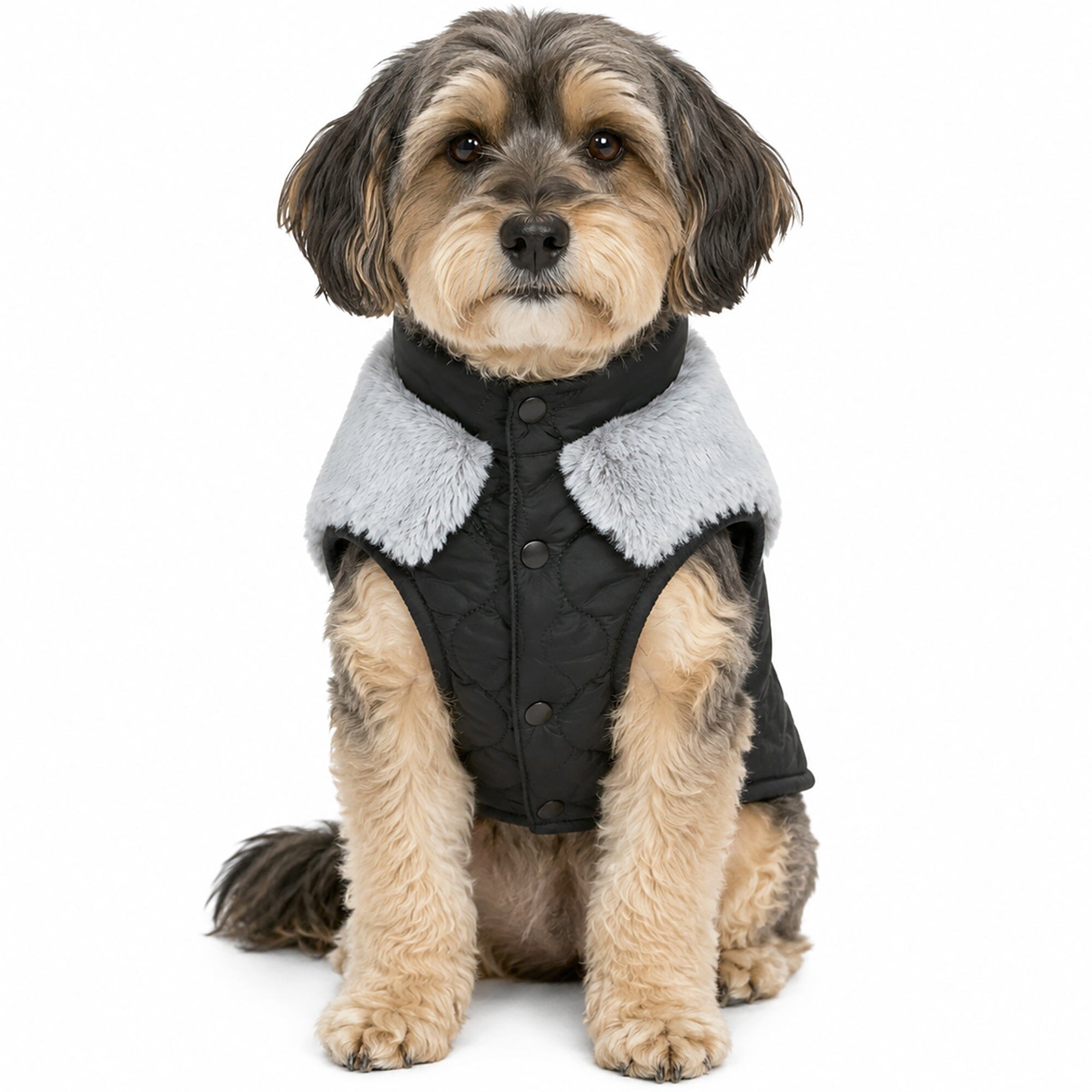 Touchdog 'Furrost-Bite' Fur and Fleece Designer Fashion Dog Jacket by Pet Life