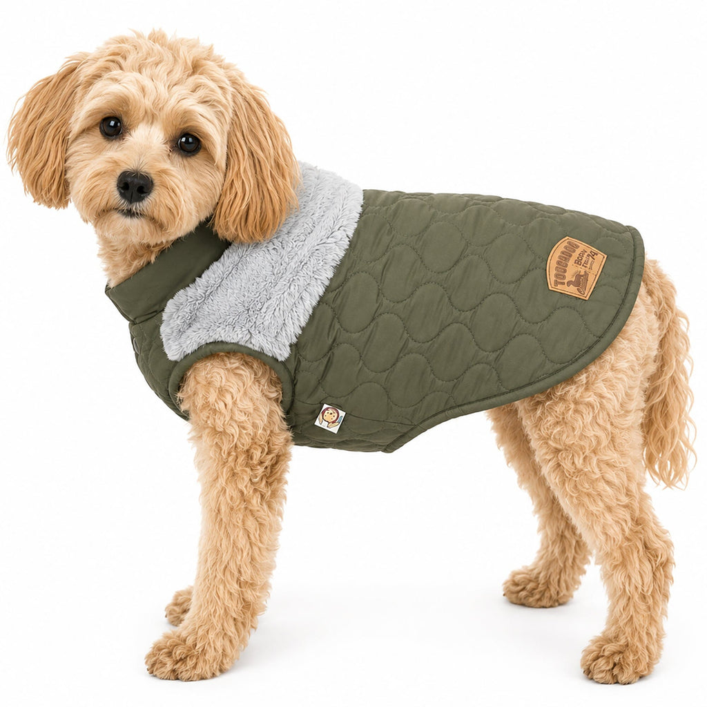 Touchdog 'Furrost-Bite' Fur and Fleece Designer Fashion Dog Jacket by Pet Life