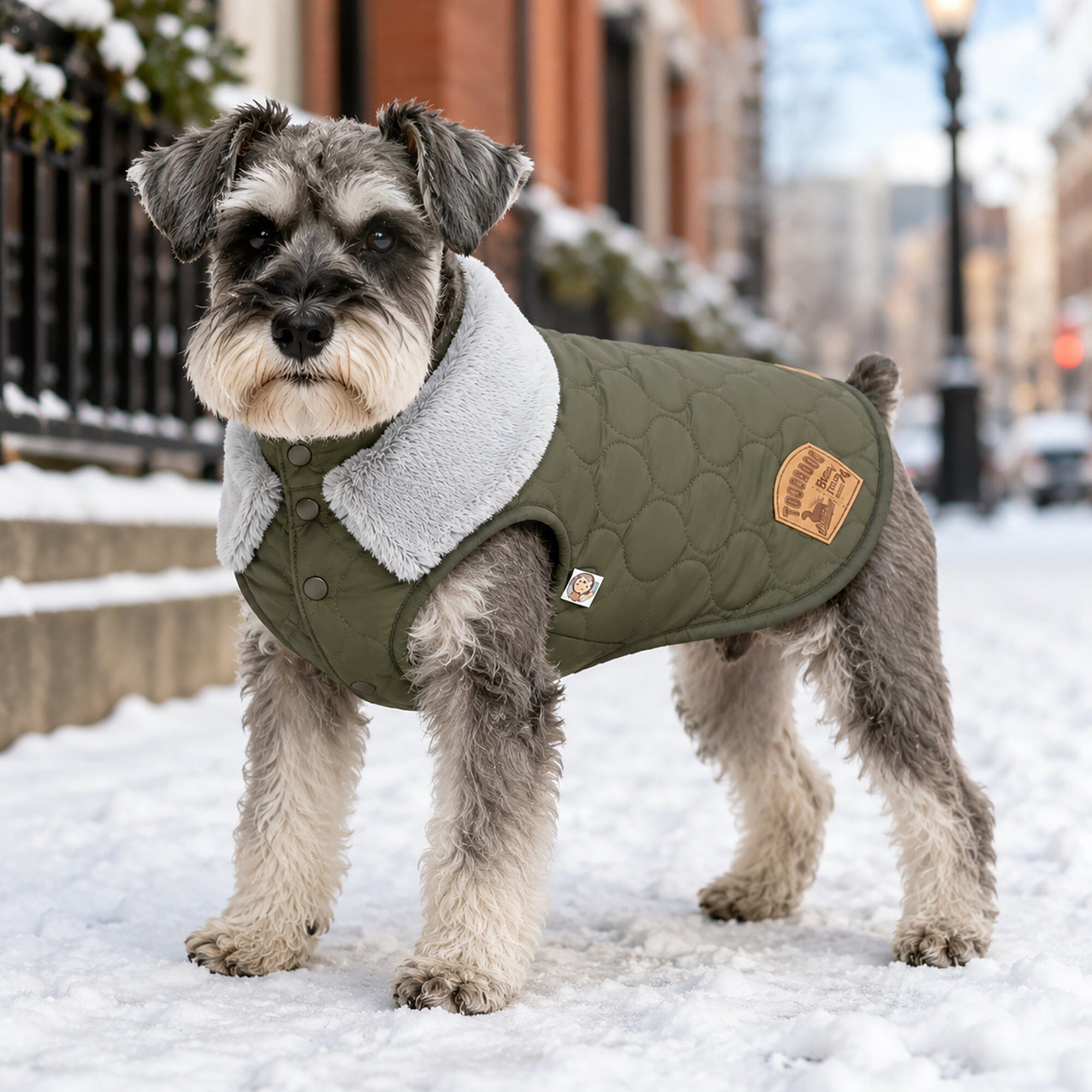 Touchdog 'Furrost-Bite' Fur and Fleece Designer Fashion Dog Jacket by Pet Life