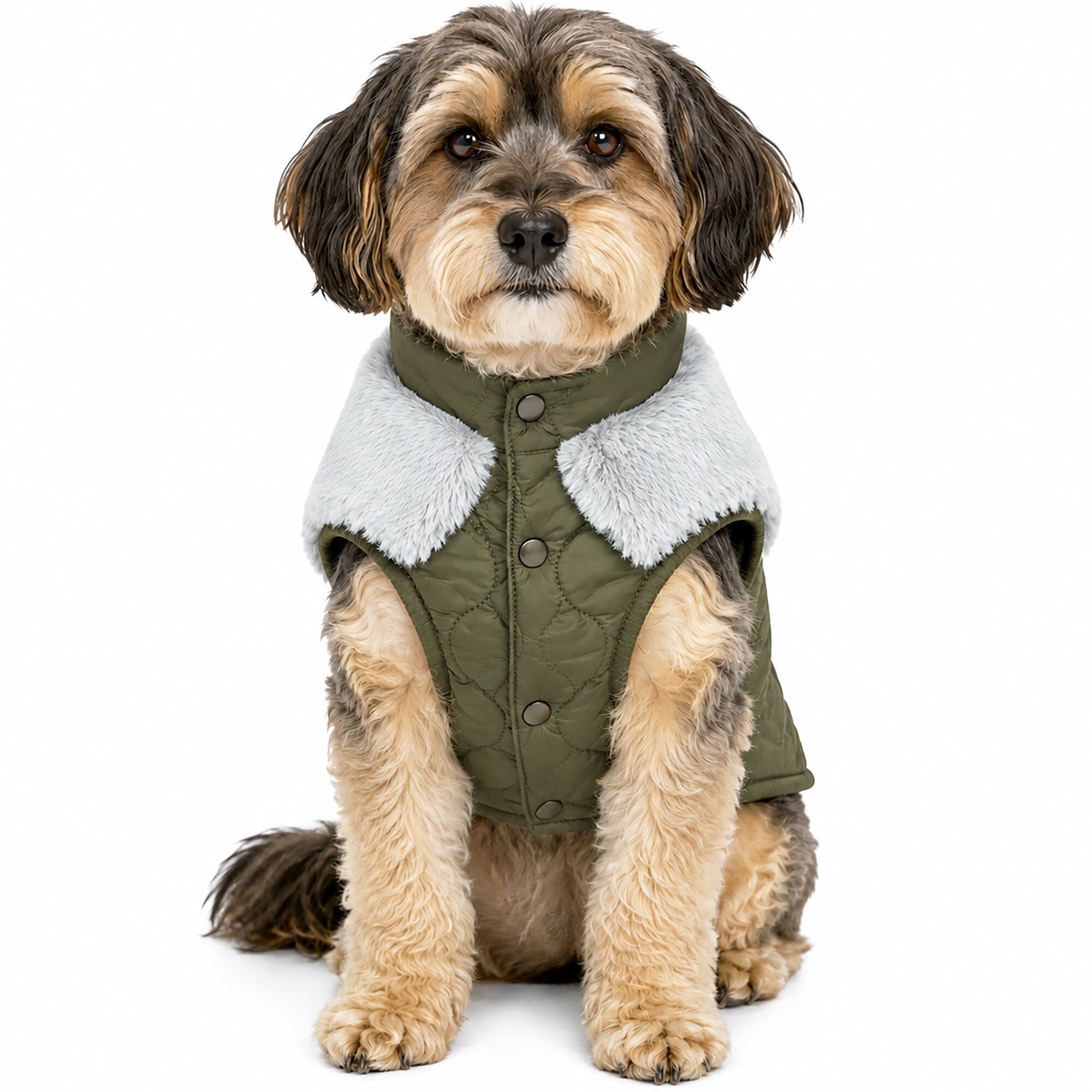 Touchdog 'Furrost-Bite' Fur and Fleece Designer Fashion Dog Jacket by Pet Life