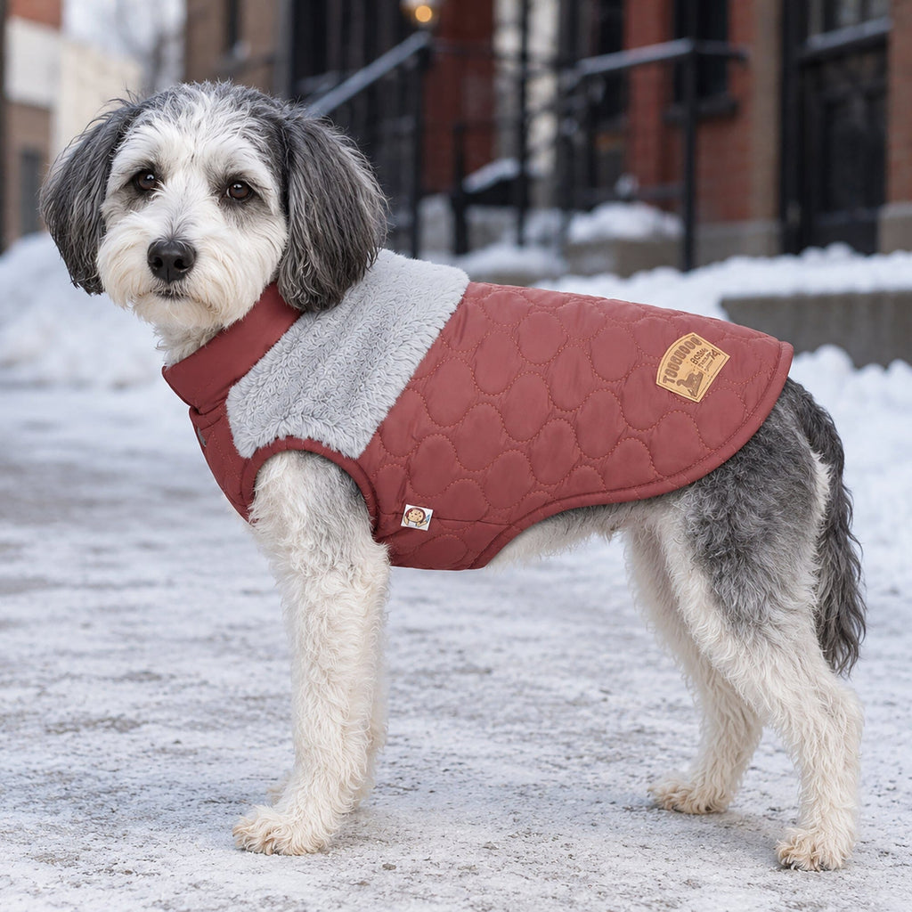 Touchdog 'Furrost-Bite' Fur and Fleece Designer Fashion Dog Jacket by Pet Life