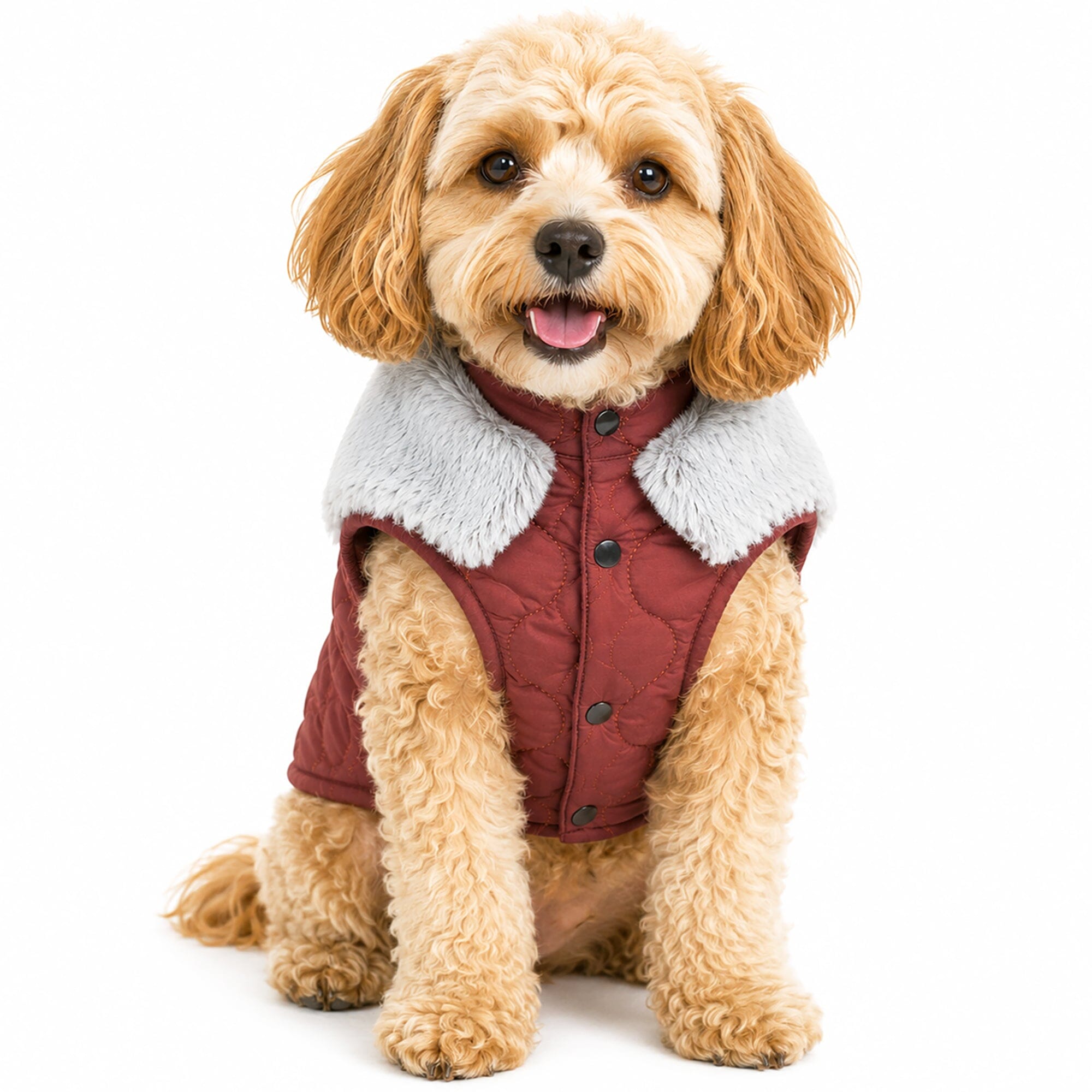 Touchdog 'Furrost-Bite' Fur and Fleece Designer Fashion Dog Jacket by Pet Life