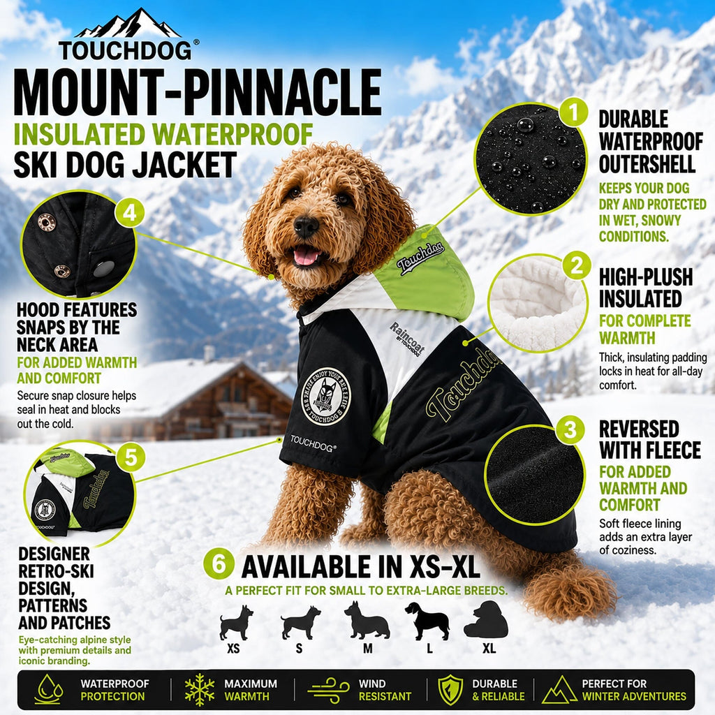 Touchdog ® 'Mount Pinnacle' Insulated Performance Retro Ski Dog Jacket by Pet Life