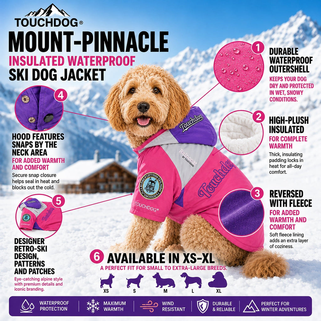 Touchdog ® 'Mount Pinnacle' Insulated Performance Retro Ski Dog Jacket by Pet Life