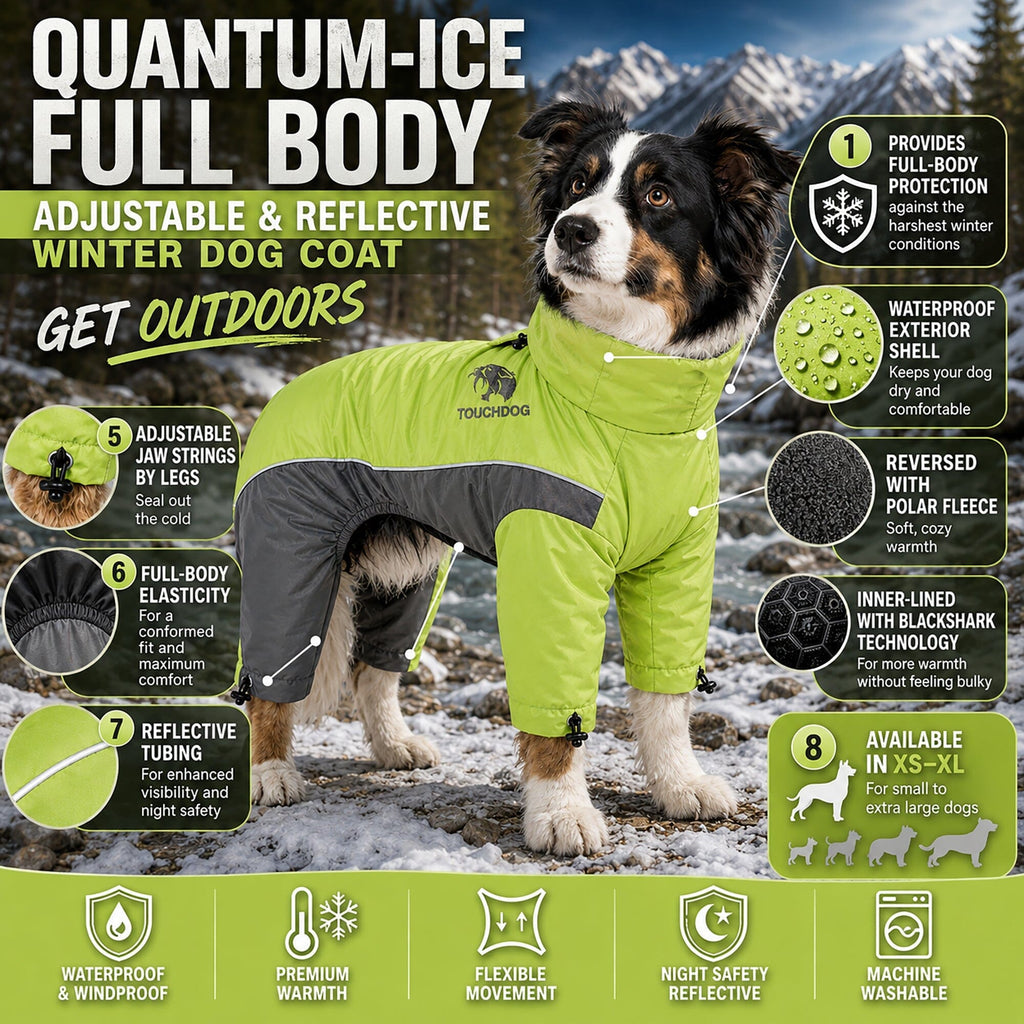 Touchdog ® Quantum-Ice Adjustable and Reflective Full-Body Winter Dog Jacket by Pet Life