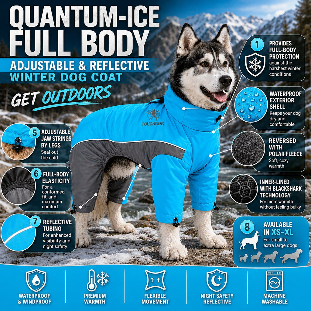 Touchdog ® Quantum-Ice Adjustable and Reflective Full-Body Winter Dog Jacket by Pet Life