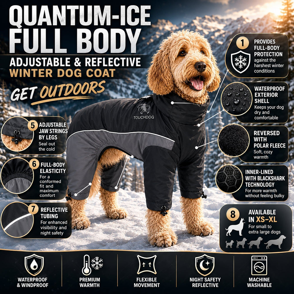 Touchdog ® Quantum-Ice Adjustable and Reflective Full-Body Winter Dog Jacket by Pet Life