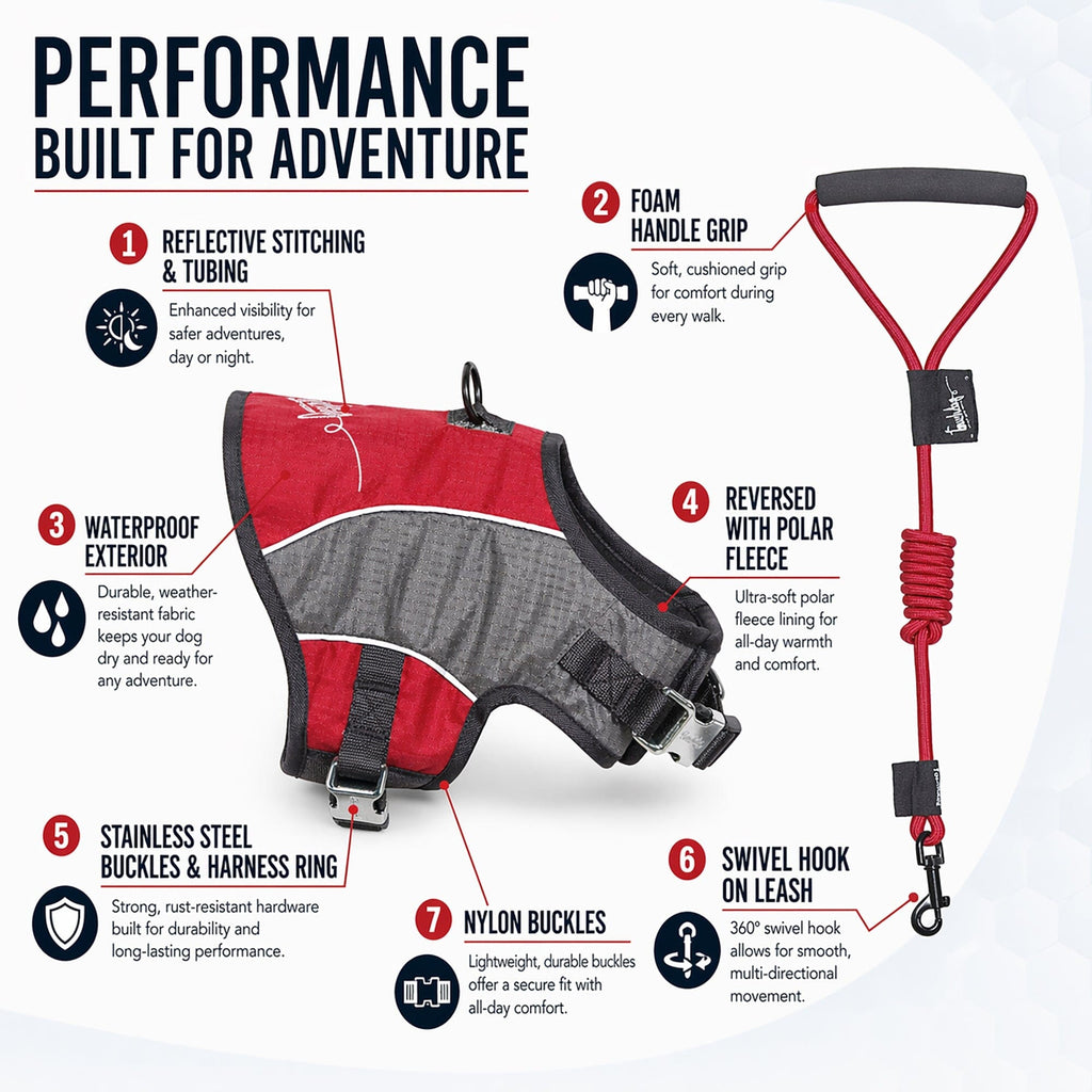 Touchdog ® 'Reflective-Max' 2-in-1 Performance Dog Harness and Leash by Pet Life