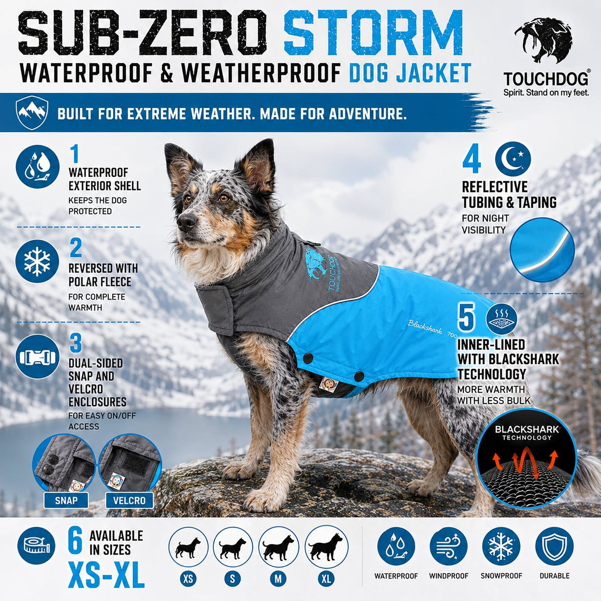 Touchdog ® Subzero-Storm Reflective Year Round Waterproof Dog Coat by Pet Life
