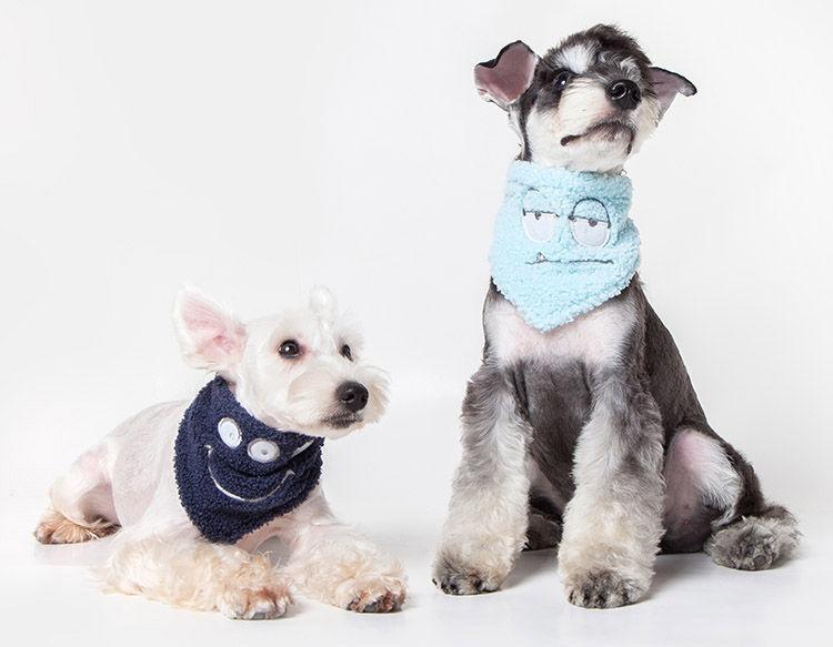 Touchdog ®'Dizzy-Eyed Cyclops' Cotton Hook-and-Loop Dog Bandana and Scarf by Pet Life