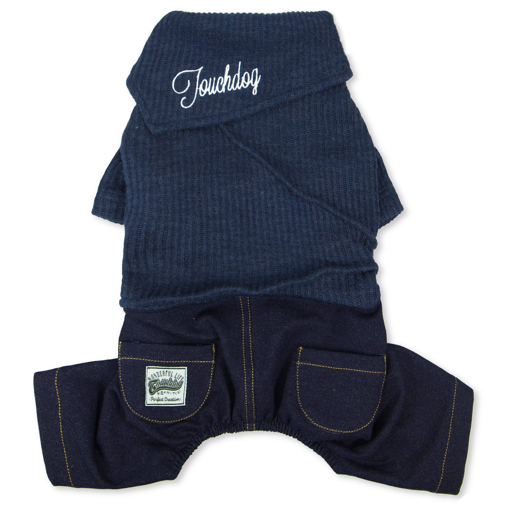 Touchdog Vogue Neck-Wrap Full Body Fashion Dog Sweater Outfit by Pet Life