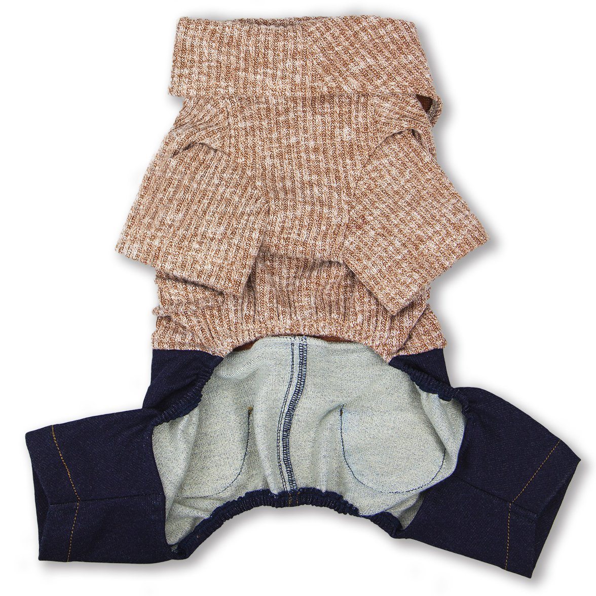 Touchdog Vogue Neck-Wrap Full Body Fashion Dog Sweater Outfit by Pet Life