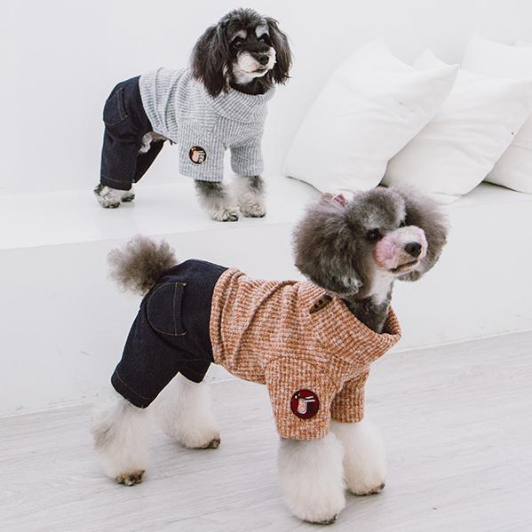 Touchdog Vogue Neck-Wrap Full Body Fashion Dog Sweater Outfit by Pet Life