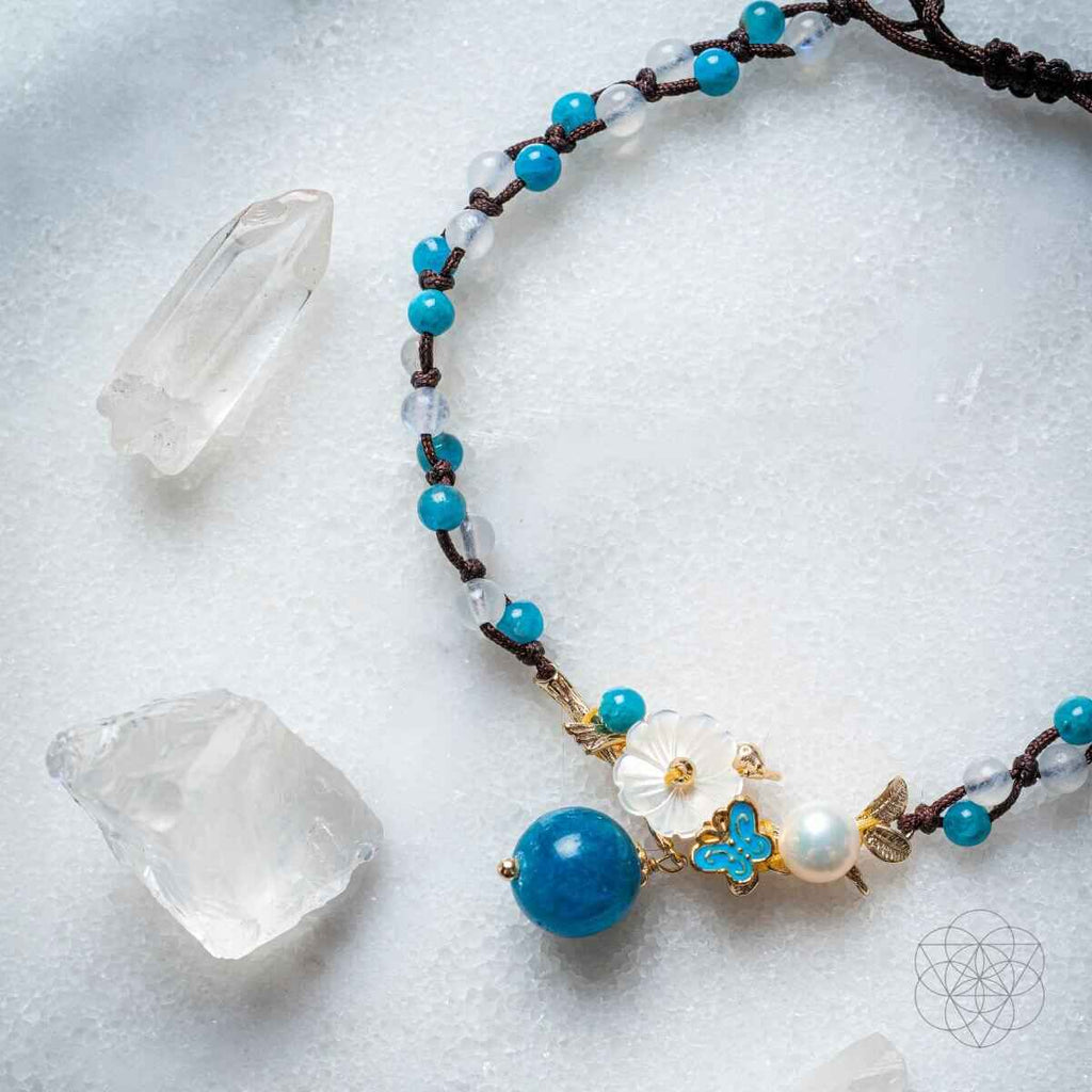 Triple Crystal Anklet of Positivity by Conscious Items