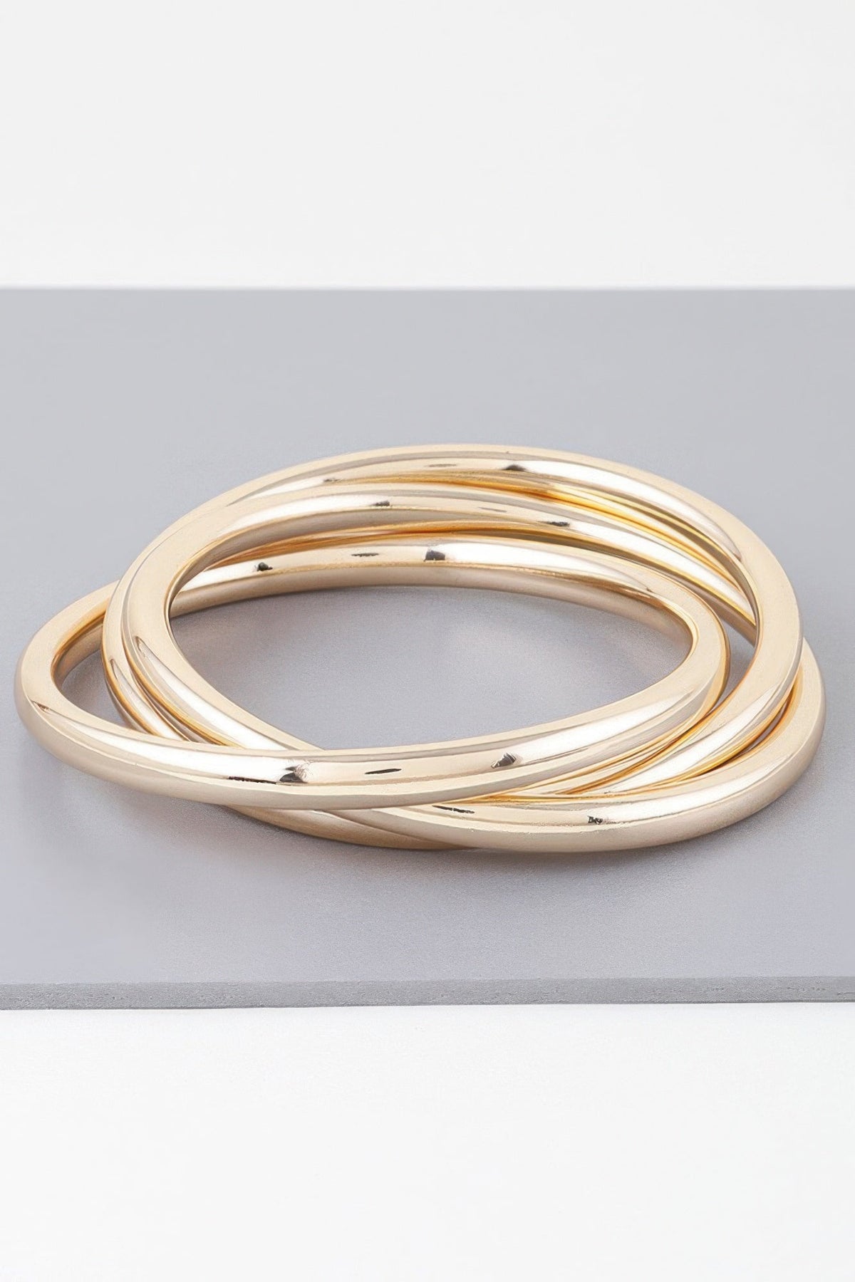 Triple Shiny Bangle Bracelet by Tigbul's Variety Fashion Shop