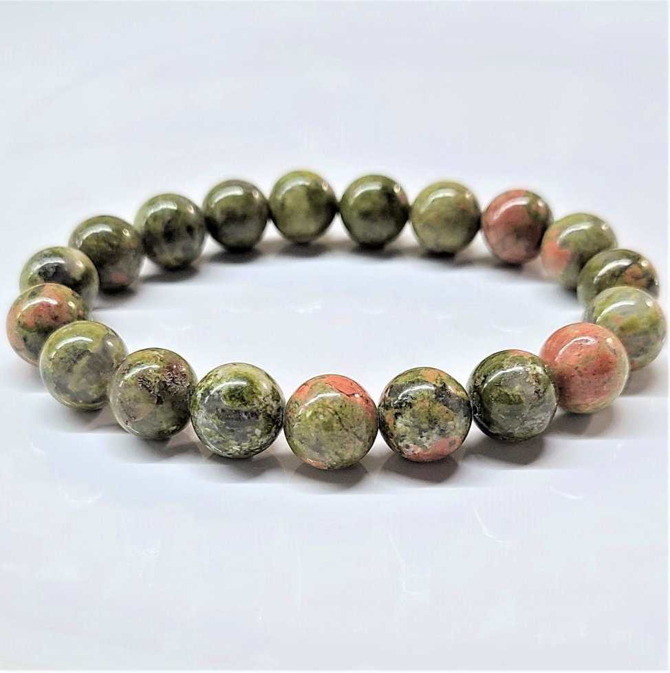 Unakite Round Bead Bracelet - Balance, Healing & Presence by Sacred Crystals