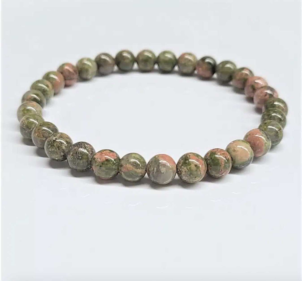 Unakite Round Bead Bracelet - Balance, Healing & Presence by Sacred Crystals