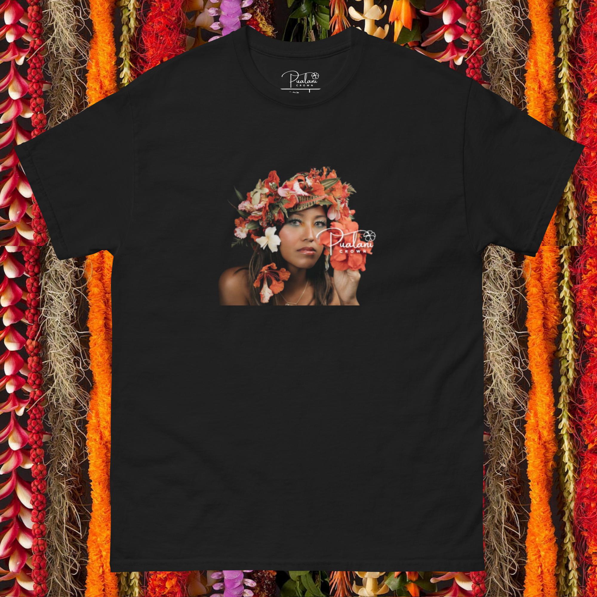 Pualani Crown Island Girl Tee (100% Organic Cotton) by Coco Eve Creative