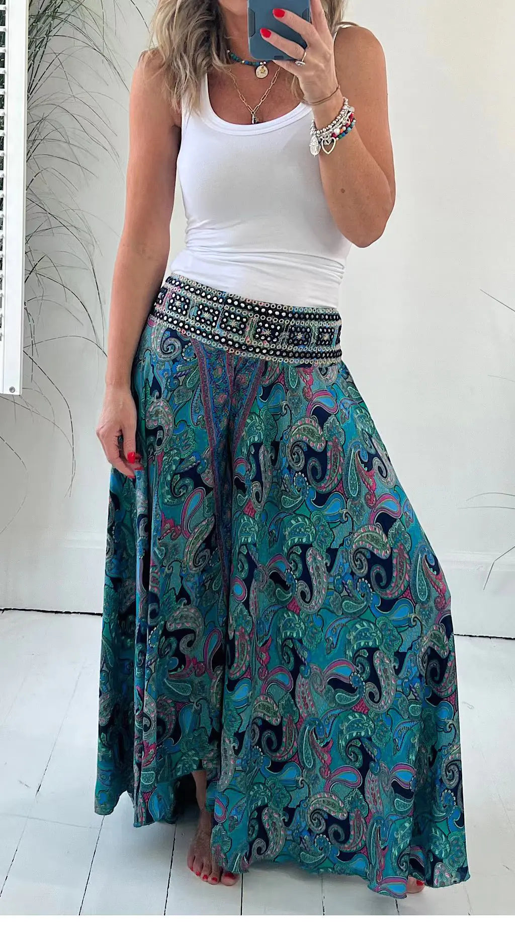 Loose Flowy Casual Midi Skirt for Women by Trendy Attic Store01