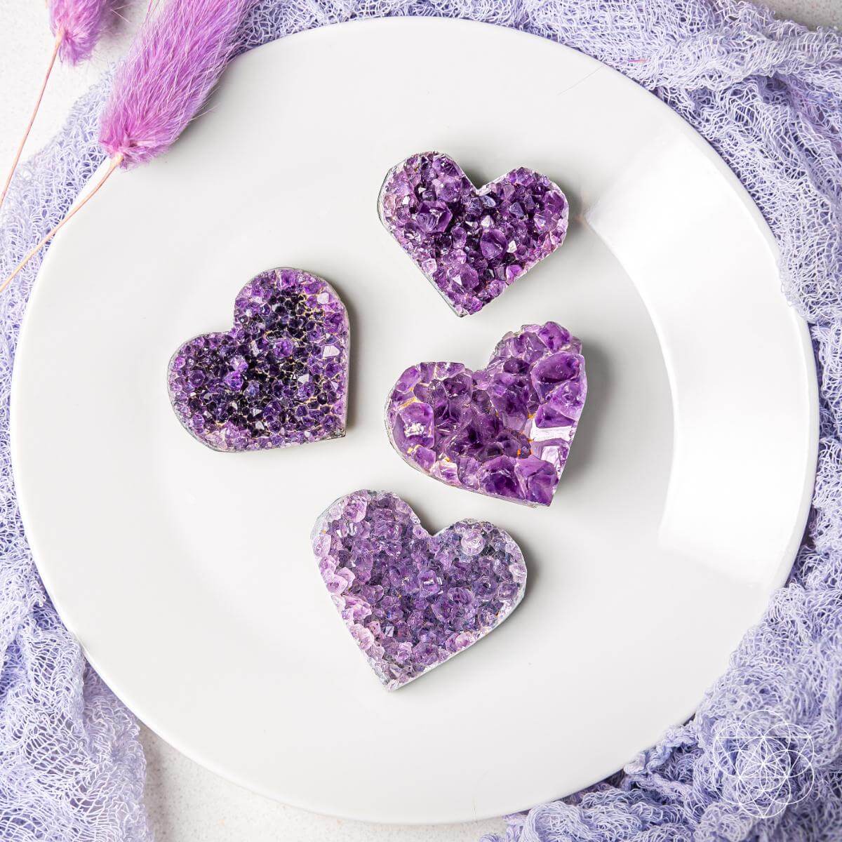 Uruguayan Amethyst Love Heart Cluster - AAA Premium Quality by Conscious Items