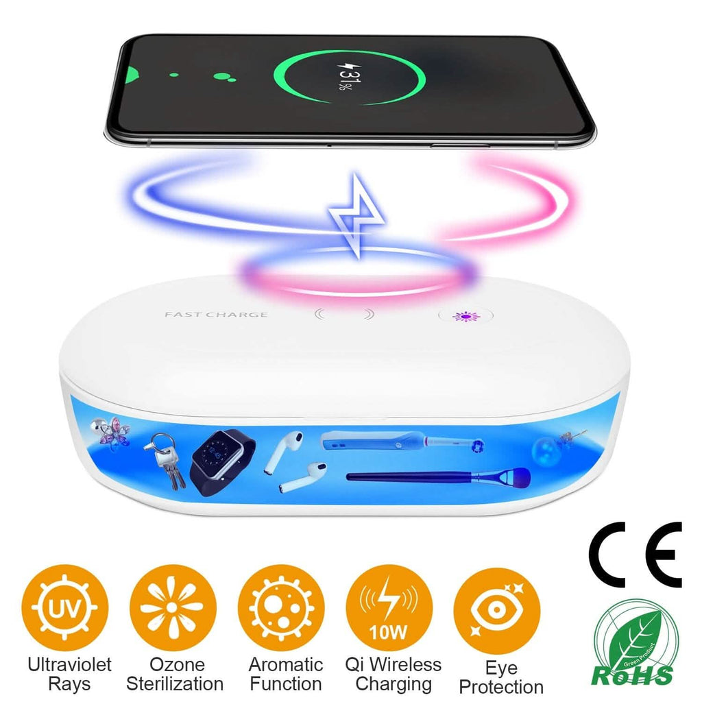 UV Light Sanitizer Box Portable 10w Phone Wireless Charging Disinfection Lamp by DailySale