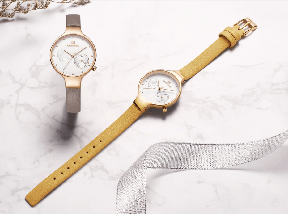 Elegant Women's Analog Quartz Watch With Leather Belt Waterproof Wristwatch Excellent Design Perfect Gift by Stevvex