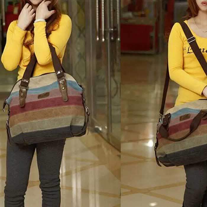Valencia Canvas Shoulder Bag by DailySale