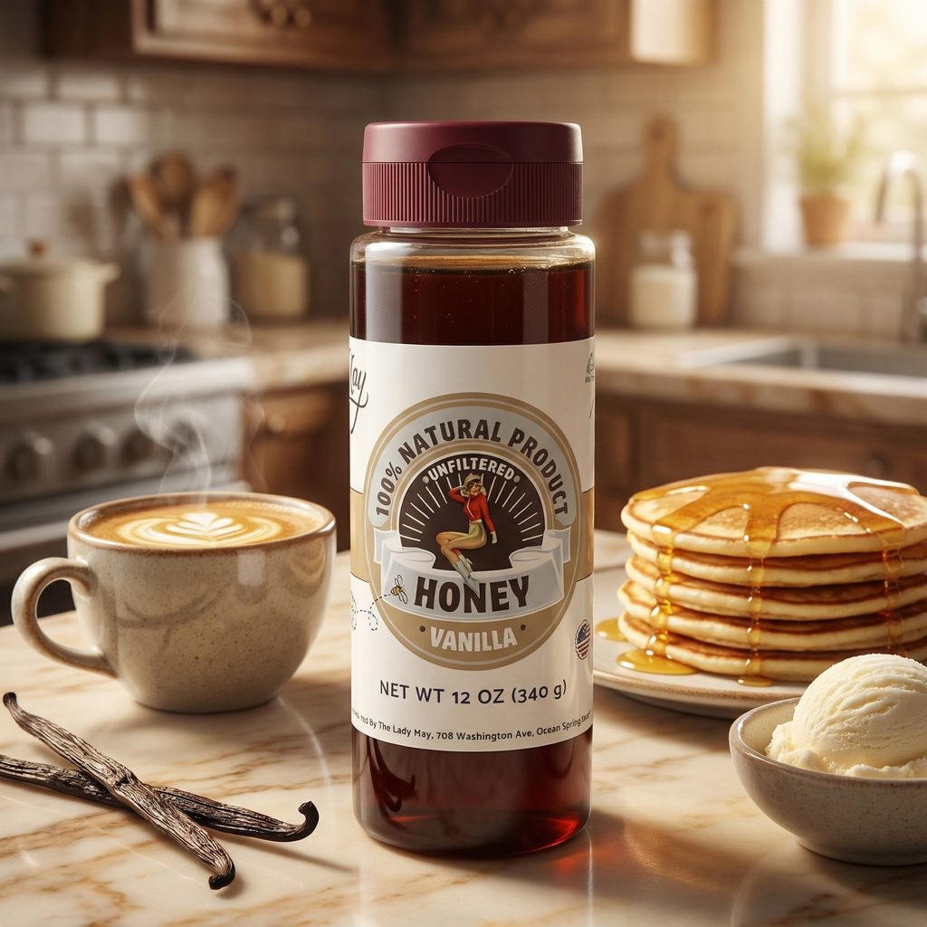 Honey Trio 3-Pack Gift Set - Raw, Hot & Vanilla Honey | Small Batch Farm Grown | Lady May by The Lady May
