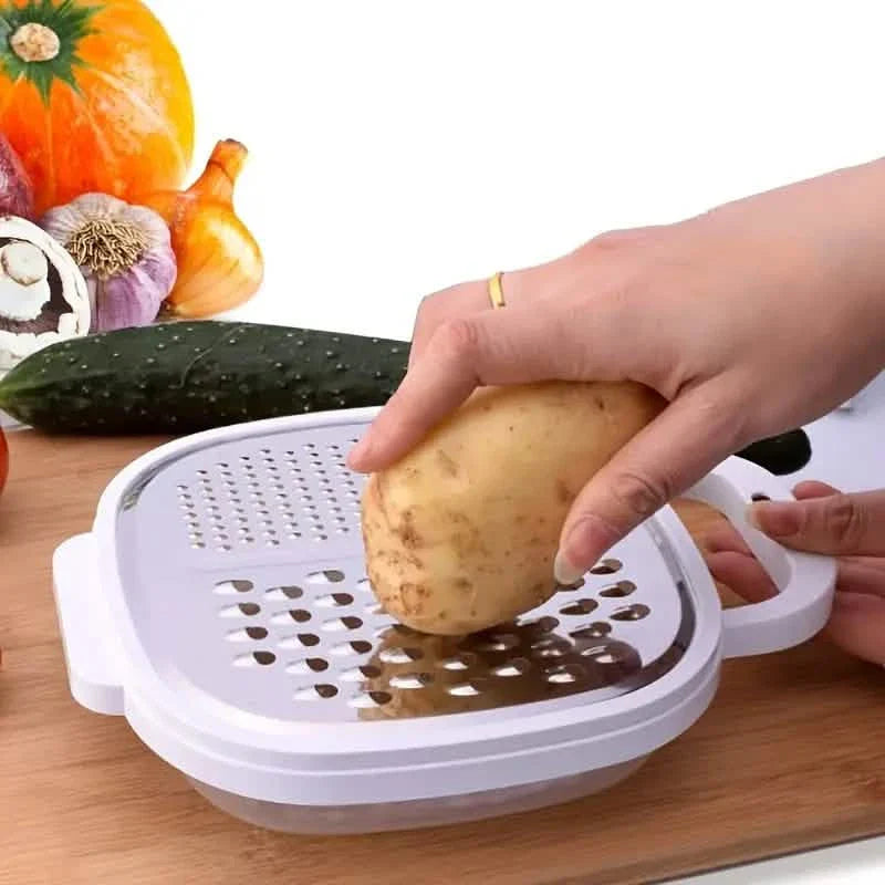 Vegetable Cutter With Lid And Drainer Basket by DailySale