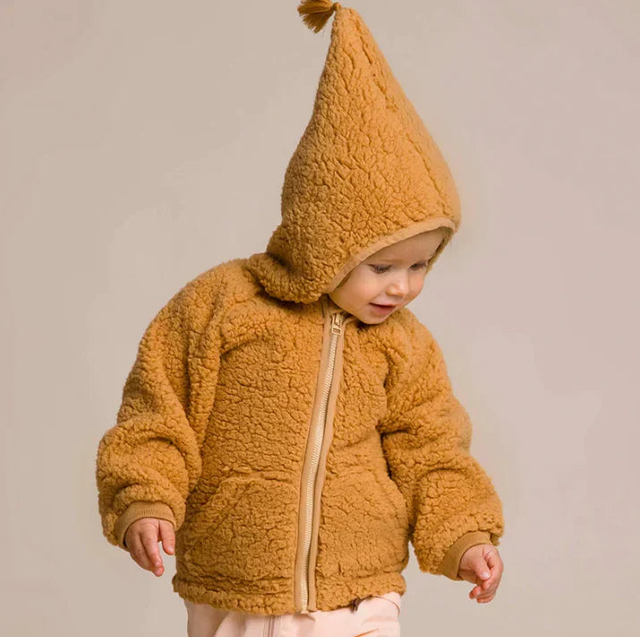 Warm Polar Fleece Pointed Hat Plush Coat - # GIAA21210003 by Yo KIDZ LLC